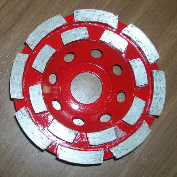 Double row cup wheel