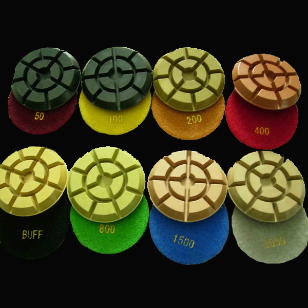 Concrete polishing pads