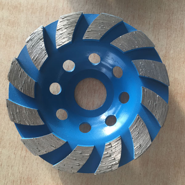 Wide segment cup wheel