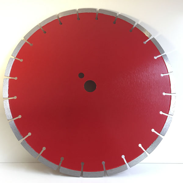 Cured concrete saw blade