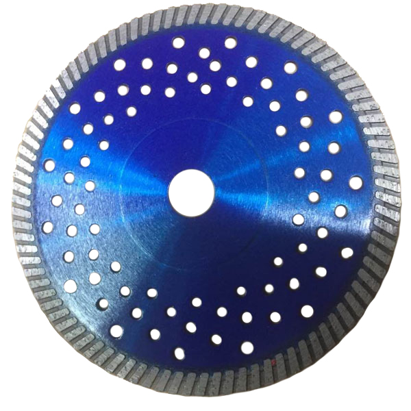 Hot-pressed turbo saw blade 2 with cooling hole 
